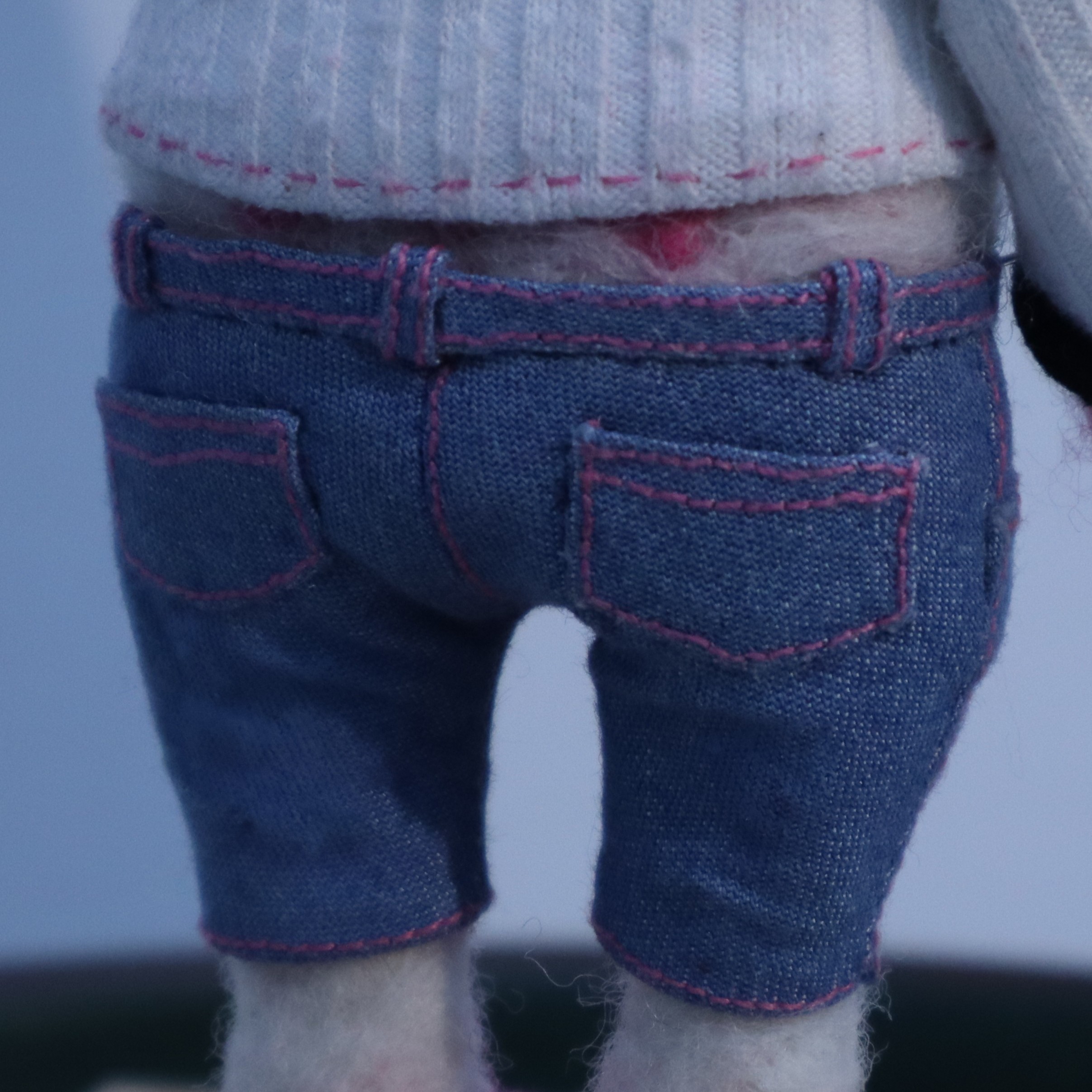 Jeans back detail with pockets